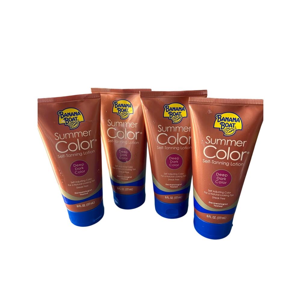 Banana Boat Summer Color Self-Tanning Lotion Deep Dark Color 6 Oz Lot of 4